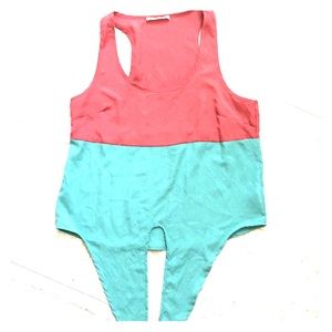 3/$15 Lush Top Mauve and Light Teal